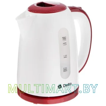 Электрочайник Delta DL-1106 (белый/бордовый)